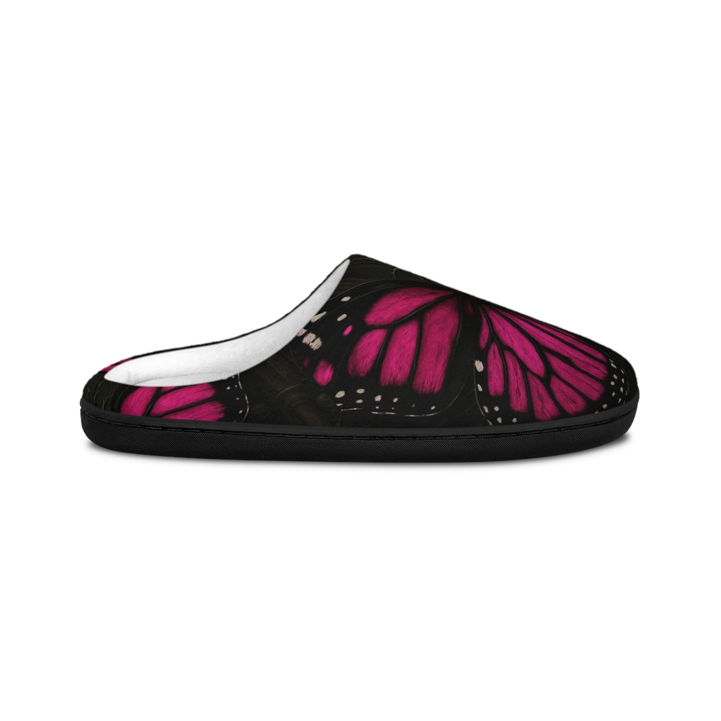 Pink Gothic Monarch Butterfly Slippers