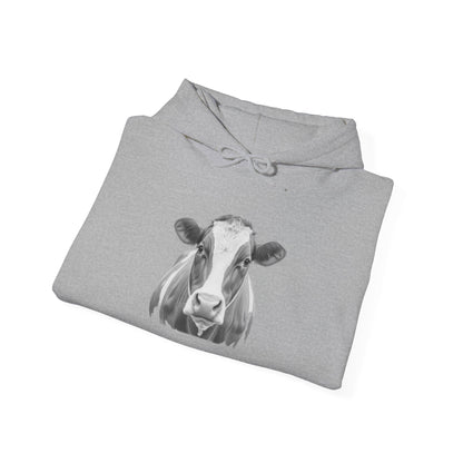 Black and White Cow Hoodie Sweatshirt