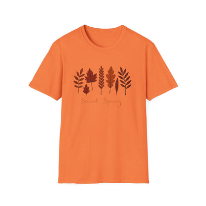Second Spring Fall Shirt  Autumn Leaves TShirt  Neutral Cozy Thanksgiving Tee  Fall Graphic Tee for Women Unisex  TShirt