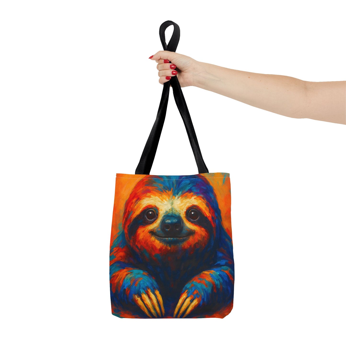Colorful Sloth Tote Bag | Vibrant Animal Art Bag
