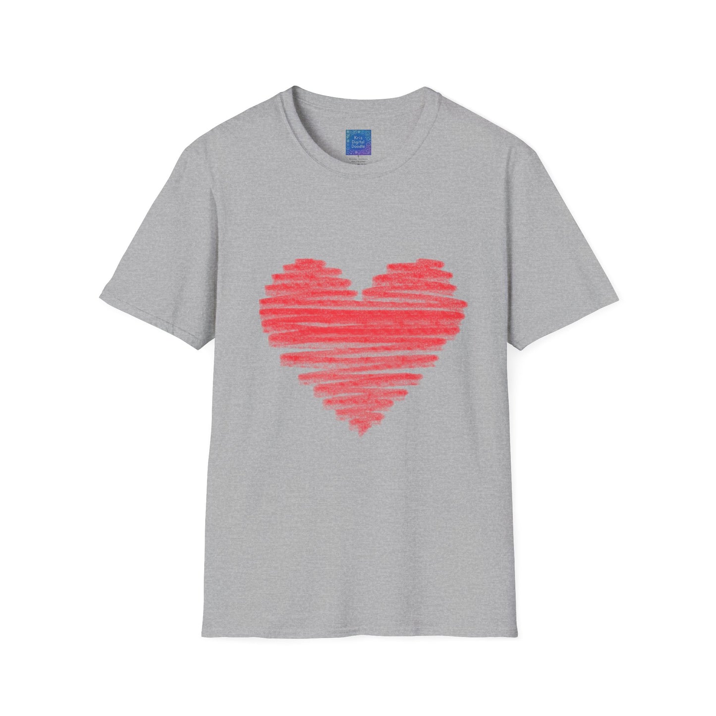 Red Scribble Heart T-Shirt | Hand Drawn Heart, Valentine Top