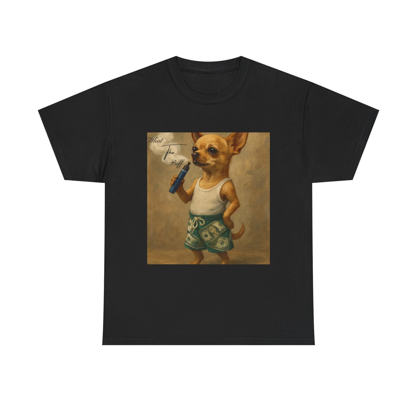 Urban What the Puff Chihuahua Streetwear Vape Graphic Tee