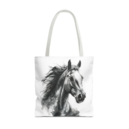 Black Stallion Tote Bag | Artistic Horse Lover Carryall