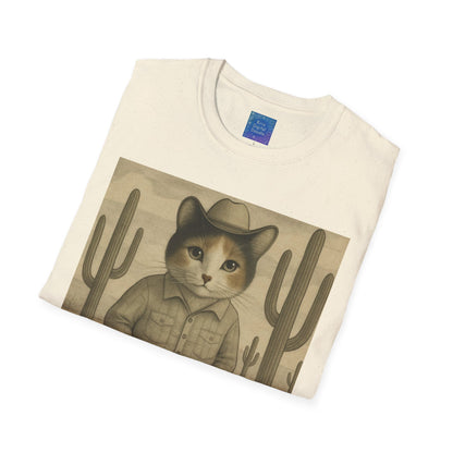 Cowboy Cat Western Graphic T-Shirt, Vintage Country Style Tee