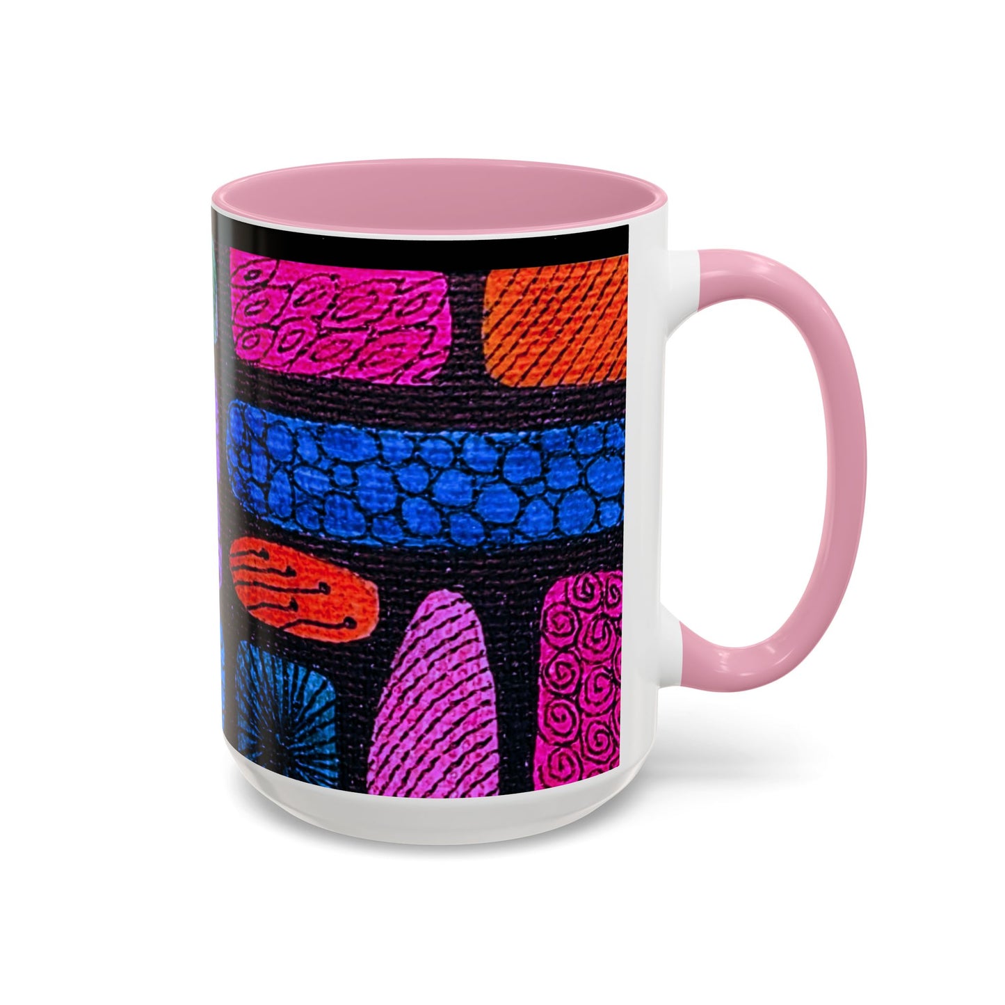 Colorful Abstract Pattern Mug | Vibrant Geometric Shapes Ceramic Mug